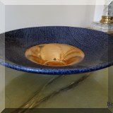 P11. Studio pottery signed bowl. 3”h x 13” - $38 